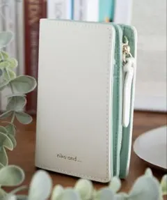niko and... 二つ折り財布 ホワイト/ミント