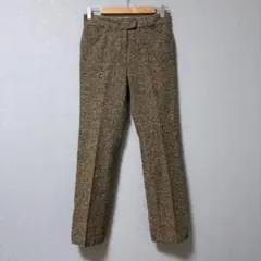 美品✨TOMMY HILFIGER ウール混ツイードパンツ ブラウン M