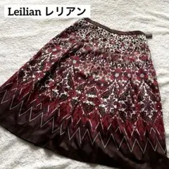 Leilian レリアン　スカート 花柄　レッドのサムネイル