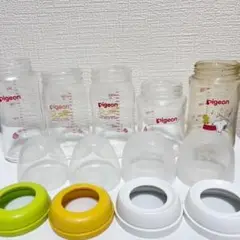 【セット】哺乳瓶　ピジョン　新生児　乳児　ガラス製　ピーナッツ