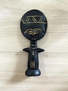 木彫りのお面　国籍不明 木彫りのお面 国籍不明