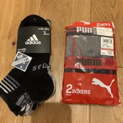 新品未使用　PUMAボクサーパンツ　adidas ソックス3足セット