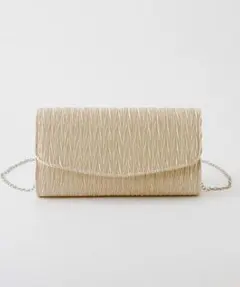 パーティーバッグ 2WAY クラッチバッグ ショルダーバッグ 結婚式 ベージュ