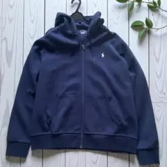 ポロラルフローレン パーカー 　XL　 ネイビー　ポニー刺繍ロゴ