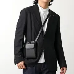 【美品】dunhill スマホショルダーバッグ ブラックのサムネイル