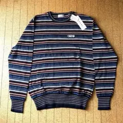 新品未使用Capri ニット セーター ゴルフウェア ボーダー 青 赤 白 48