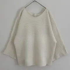 ROPE PICNIC 起毛風ニット ドルマン 七分袖 アイボリー38(M)