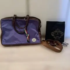 Orobianco 2WAY トートバッグ パープル ブラウンのサムネイル