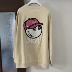MALBON GOLF マルボン ゴルフ 長袖 ニット セーター M ベージュ系