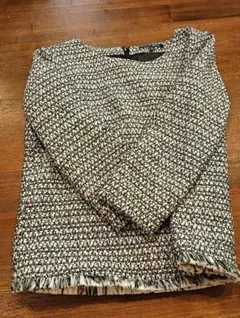 INDIVI ツイード フリンジ トップス美品です。