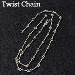 即日発送 ツイストチェーン silverネックレス ステンレス