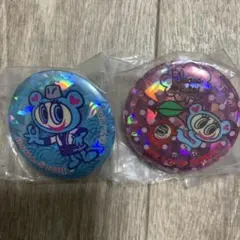 はま寿司 ANGELBLUE ラメ入りクリップ缶バッチ シークレット　２個セット