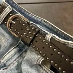 スタッズベルト　 黒　ベルト スケーター Y2K SK8 　平成