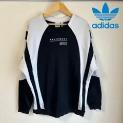 アディダスオリジナルス スウェットトレーナーレディースXL ブラック黒 美品