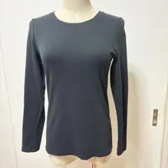 UNIQLO コットンフライスクルーネックT M長袖　ブラック　M