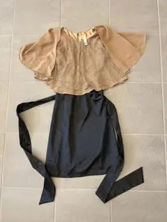 限定価格⭐️q 2way マルチway ワンピース　ベージュ　ブラック　結婚式