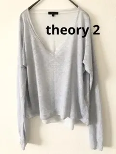 theory セオリー リネンレーヨン Vネック プルオーバーニット 麻