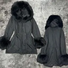 myu 新品未使用　ブラックファー付きモッズコート 2025年最新】レディース モッズコートの人気アイテム - メルカリ