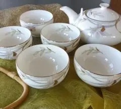 【HOYA CHINA 茶器揃え 急須＋湯呑み5客セット 共箱付き】のサムネイル
