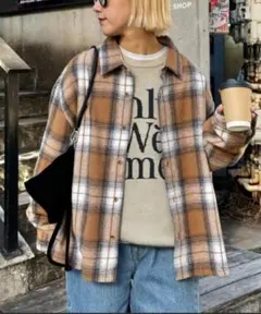 チャオパニックティピー　チェックネルシャツ　UNISEX