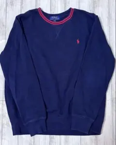 POLO ネイビー クルーネック トレーナー