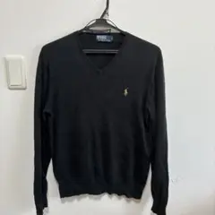 Polo by Ralph Lauren Vネックニット ブラック