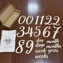 【新品未使用】月齢フォト 木製レターバナー ベビーフォト