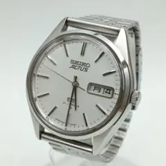 稼働　SEIKO　ACTUS　21石　自動巻き　メンズ　デイデイト　白文字盤