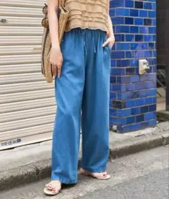 FREAK'S STORE ワイドイージーパンツ ブルーのサムネイル