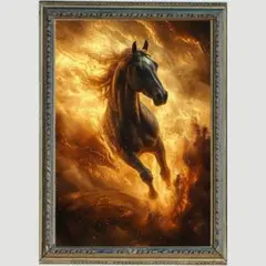 P2661 2026年干支馬 未来を切り開く勝利の馬【開運ヒーリングアート】