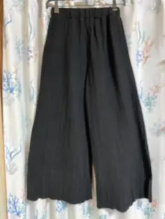⚠️12/7迄超お値下げ済⚠️レディースプリーツワイドパンツ黒M冬物厚手