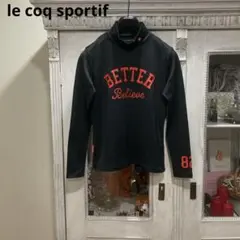 ルコックスポルティフ ゴルフコレクション 長袖シャツ M ブラック モックネック