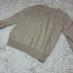 UNIQLO UVカットスーピマコットンクルーネックカーデガン　ベージュ