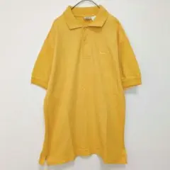 NIKE ナイキ ポロシャツ 半袖 スポーツ ワンポイントロゴ イエロー 古着
