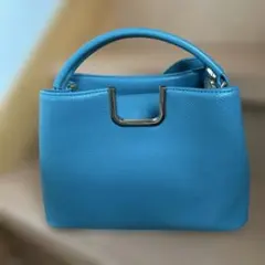 ターコイズグリーン シンプル ハンドバッグ