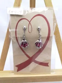 イヤリング　貝殻　ピンク　パープル