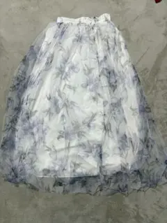 [値下げしました]花柄シフォンフレアスカート