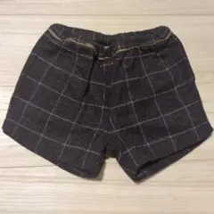 A can B ネイビーチェック柄ショートパンツ 120cm