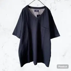 J789 Kent IN TRADITION VネックTシャツ LL メンズ 紺