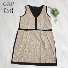 【ギャップ/GAP】ノースリーブトップス 花柄レースチュニック ジレ ＶネックM