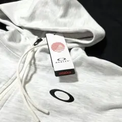 オークリー フルジップパーカー スウェットパーカー テックフリース ライトグレー