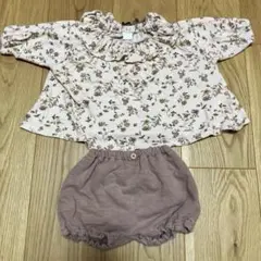 tete a tete 花柄トップスとショートパンツセット 70