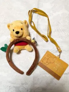 【東京ディズニーランド☆くまのプーさん】カチューシャ＆パスケース・カードホルダー