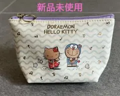 ドラえもん ハローキティ ポーチ　ドラえもんxハローキティ　船型ポーチ　新品