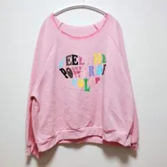 希少⭐ トレーナー ハート スウェット オフショル ビッグサイズ 裏起毛 3XL