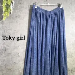 トーキーガール　ガウチョパンツ　ワイドパンツ　ドレープ　総ゴム　大きいサイズ