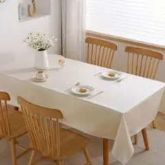 テーブルクロス　生成り　ベージュ　防水　防油　撥水加工　パーティー　レース
