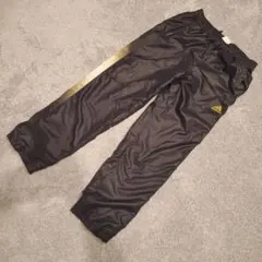 adidas アディダス ナイロンパンツ 160 M056 サイドストライプ 黒