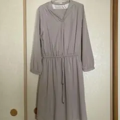 GLACIER M グレー 長袖ワンピース