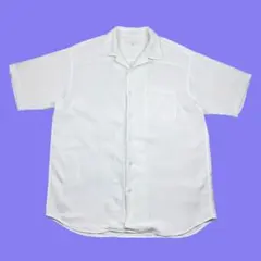 00s Perry Ellis コットンガーゼ 半袖 オープンカラーシャツ Lのサムネイル